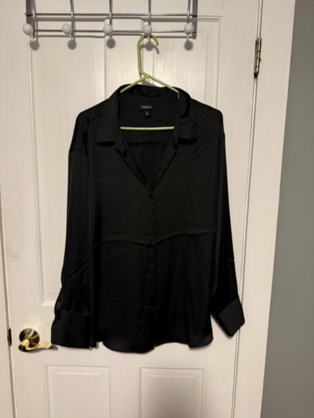 Torrid Black Satin Blouse